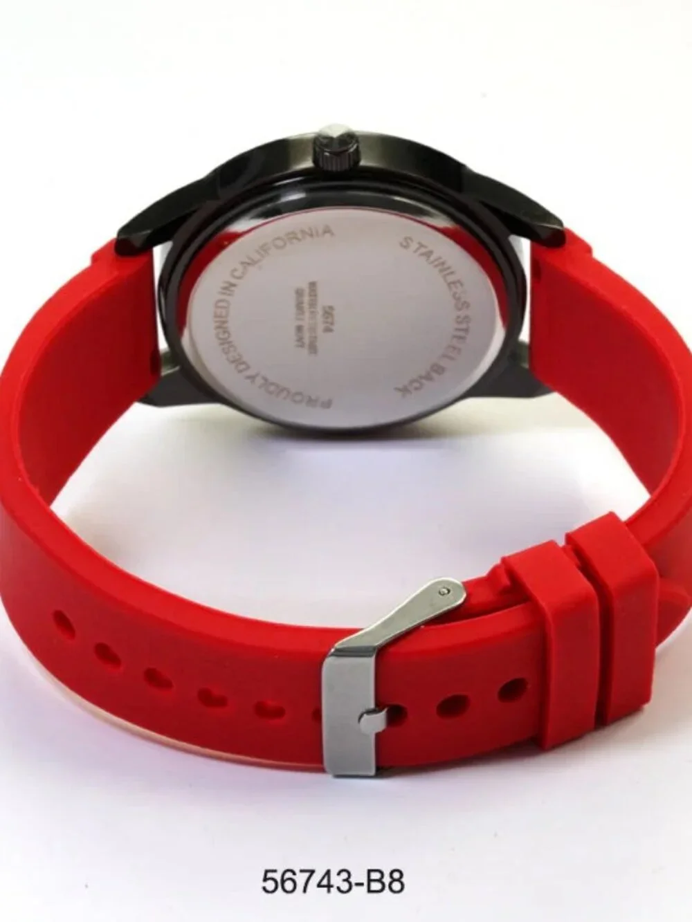 MC Montres Carlo Men's Dark Chrome & Red 42mm Quartz Watch NEW